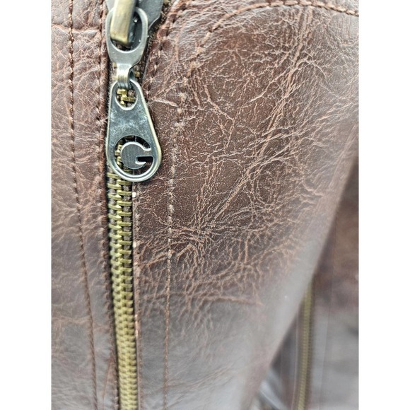 G By Guess Women's Boots Tall Shaft Wide Calf Boots Brown Sz 8M Fits like 7.5M - Picture 8 of 12